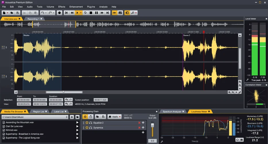 Acon Digital发布了带有新ARA2插件的Acoustica 7.4音频编辑器-