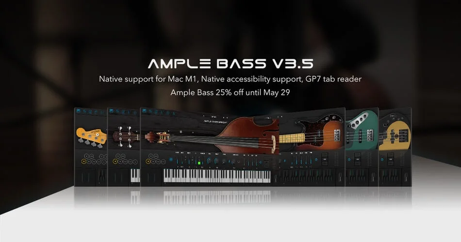 Ample Sound updates Electric and Acoustic Bass 更新乐器+25%的折扣-