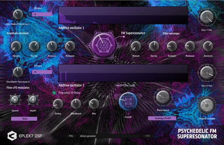 Eplex7 DSP发布迷幻FM Superesonator插件合成器-