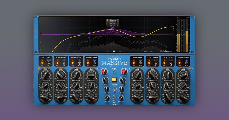 Pulsar Audio在介绍时发布了Pulsar Massive被动均衡器插件-