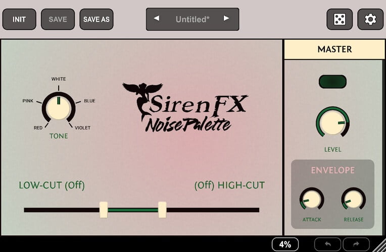 SirenFX发布NoisePalette无噪声发生器插件（VST3/AU）-