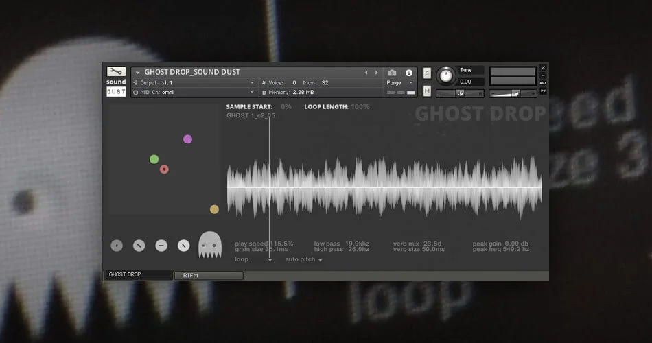 Sound Dust为Kontakt 6发布了Ghost Drop颗粒样品修手-