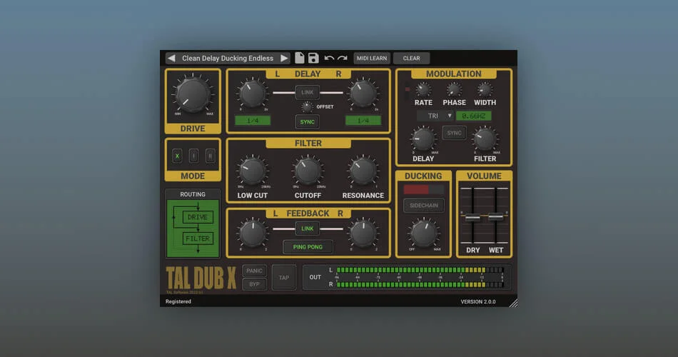 图片[1]-TAL软件将TAL-Dub-X延迟效果插件更新为v2.0.0-