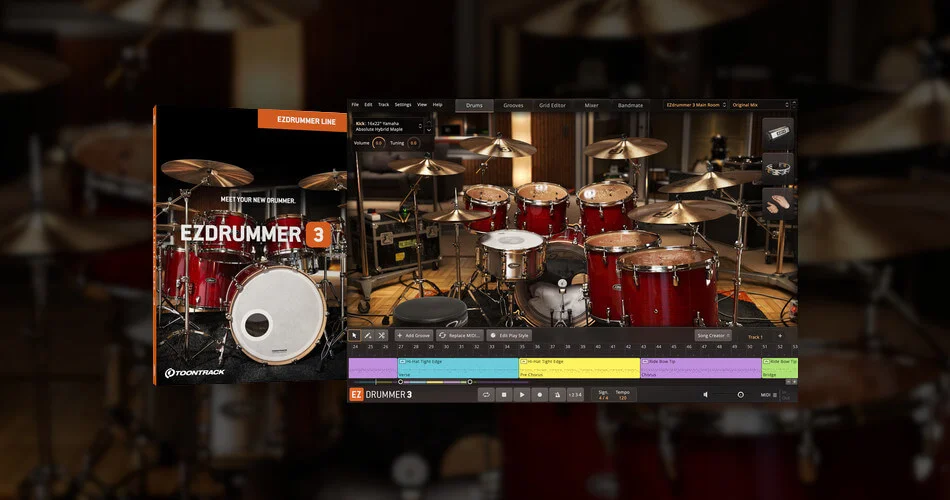 Toontrack发布了EZdrummer 3虚拟鼓乐器-