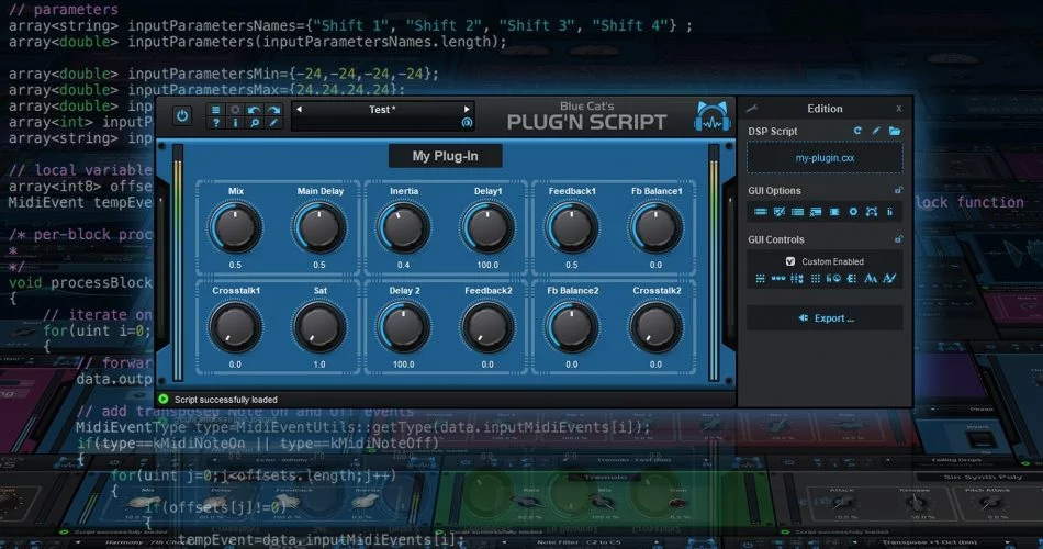 Blue Cat Audio将插件脚本音频和MIDI脚本插件更新为v3.32-