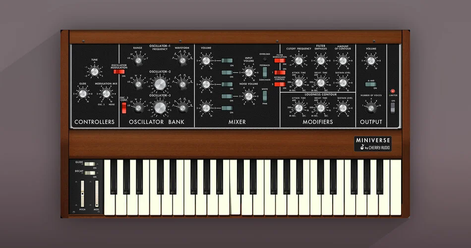 Cherry Audio更新Miniverse Minimoog Model D合成器插件-
