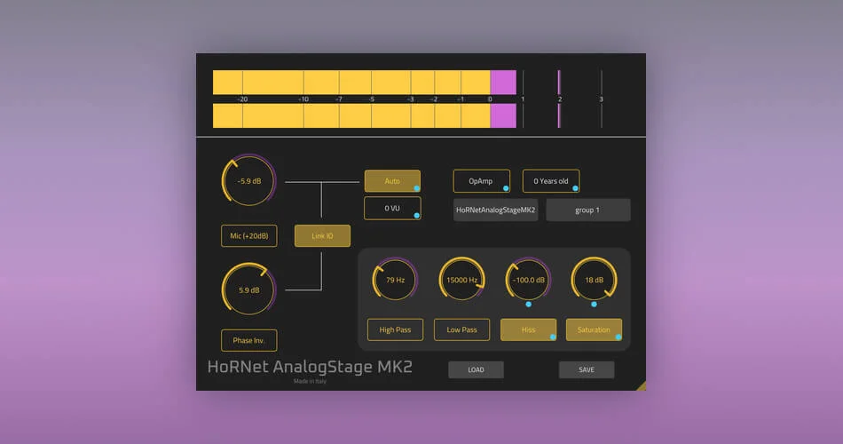 HoRNet插件发布AnalogStage MK2饱和插件-