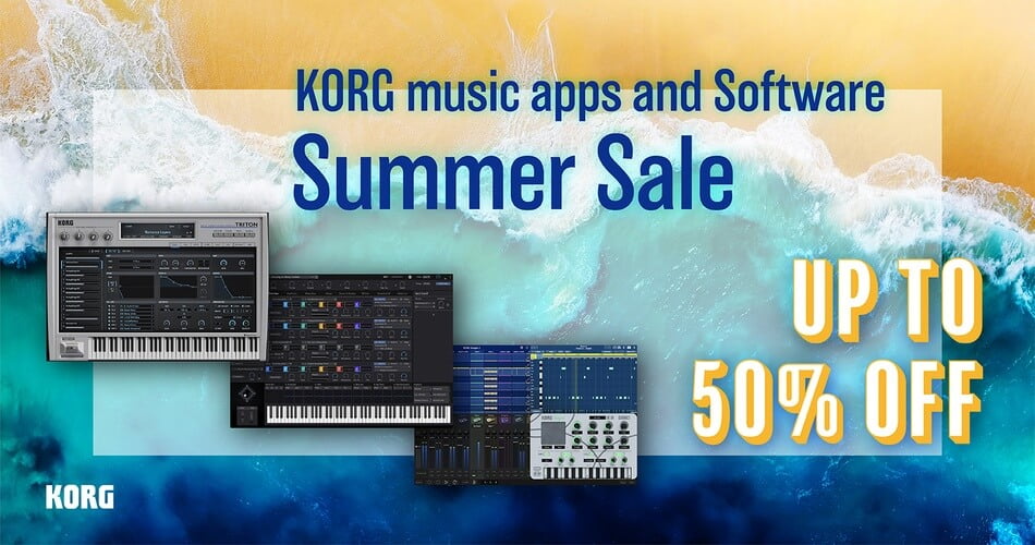 KORG夏季促销：在音乐应用程序和软件上节省高达50%-