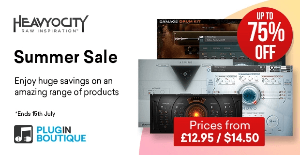 Heavyocity夏季大减价：虚拟乐器和插件可享受高达75%的折扣-