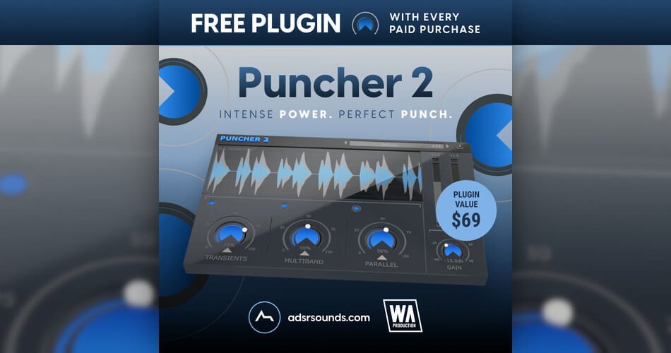 W.A.在ADSR Sounds购买生产的Puncher 2插件免费-