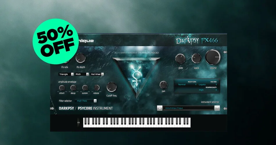 在 G-Sonique 的 DarkPsy FX466 虚拟乐器上节省 50%-