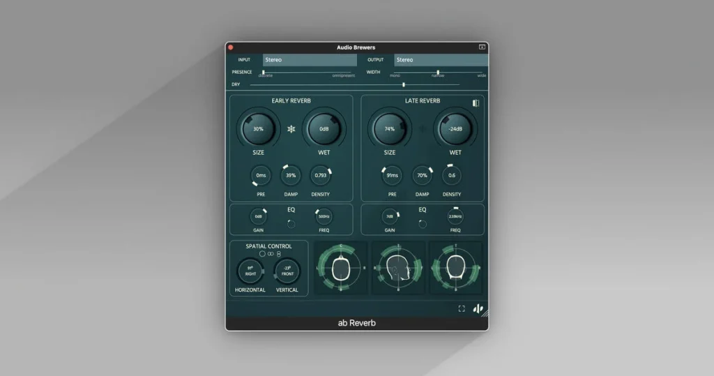 Audio Brewers发布了ab Reverb空间数字混响插件-