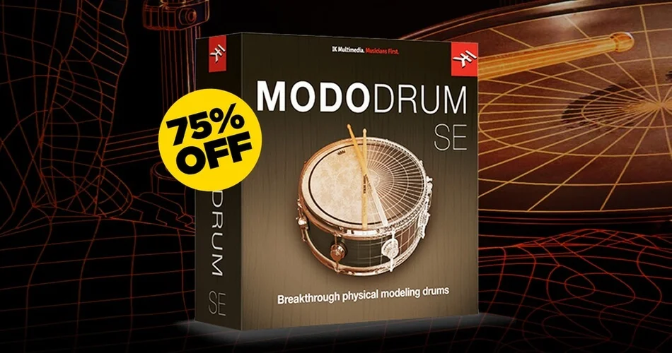 IK Multimedia 的 MODO Drum 1.5 SE 节省 75%-