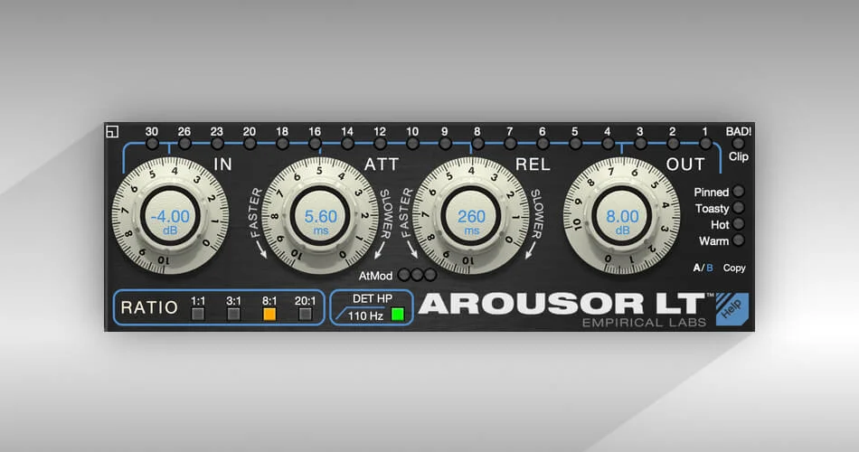 Empirical Labs发布Arousor LT压缩机效果插件-