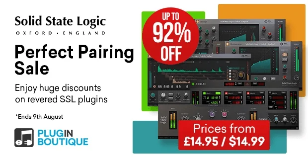 SSL Perfect Pairing Sale：在选定的音频插件上节省高达 92%-