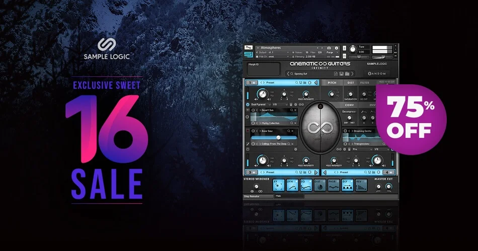 通过 Sample Logic 在 Kontakt 的 Cinematic Guitars Infinity 上节省 75%-