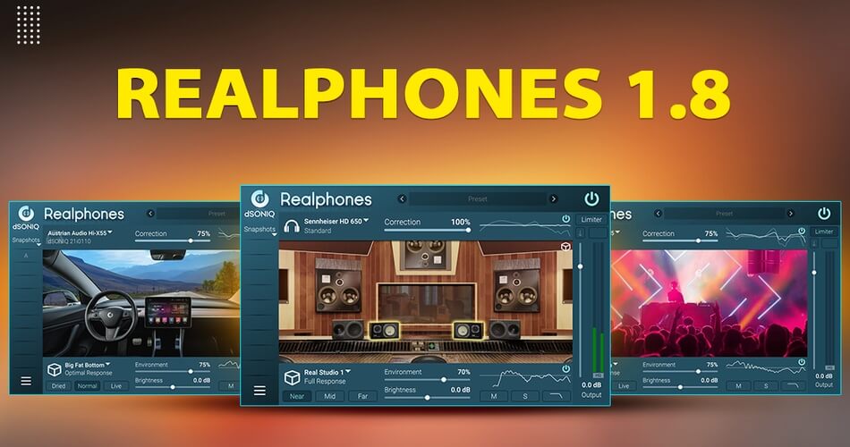 dSONIQ将Realphones耳机混合插件更新为v1.8-