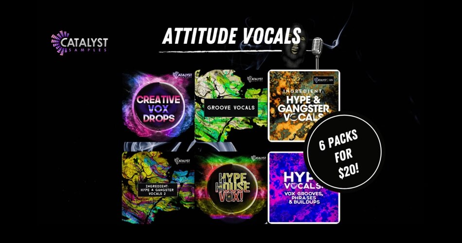 Attitude Vocals Bundle：6 个 Catalyst 样品包，现价 20 美元-