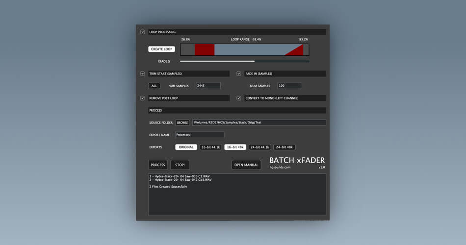 Homegrown Sounds 推出 Batch xFader 循环处理器软件-