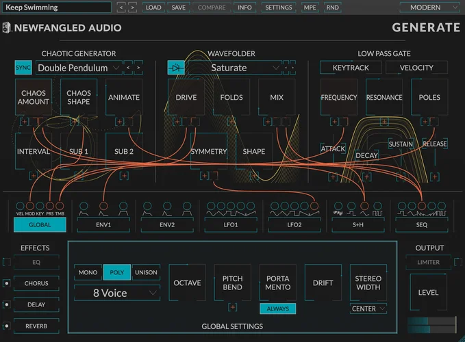 图片[1]-Newfangled Audio 的 Generate chaotic software synthesizer 节省 50%-