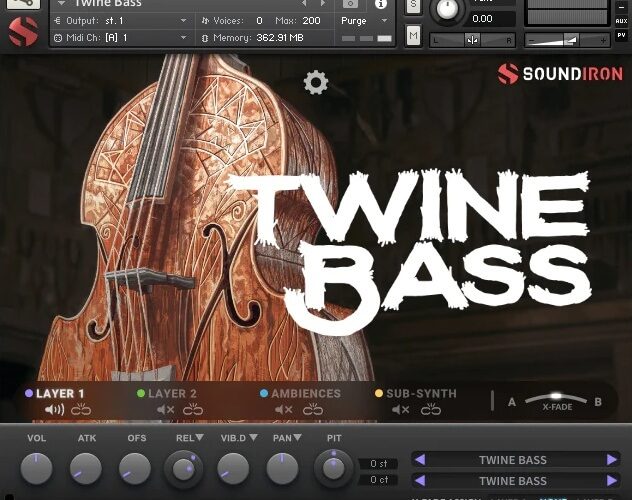 Soundiron 将 Twine Bass Kontakt 乐器更新到 v2.0-