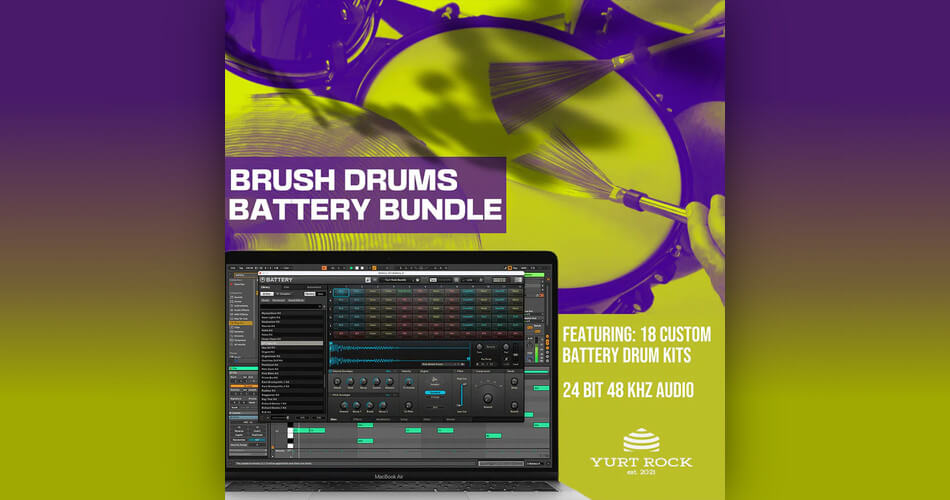 图片[1]-Yurt Rock 推出 Brush Drums BATTERY Bundle-