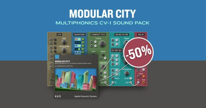 AAS 推出 Modular City for Multiphonics CV-1 + 50% 折扣促销-