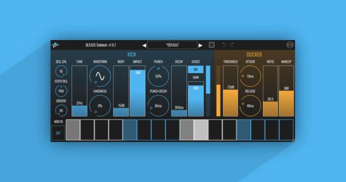 图片[1]-BLEASS Sidekick：底鼓合成器、步进音序器和闪避器合二为一-