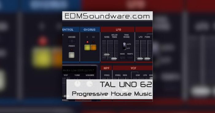 图片[1]-Edmsoundware 发布免费的 TAL UNO 62 Progressive House Soundpack-