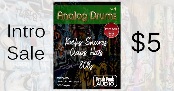 图片[1]-Fresh Funk Audio 在介绍中发布 Analog Drums v1 样本包-