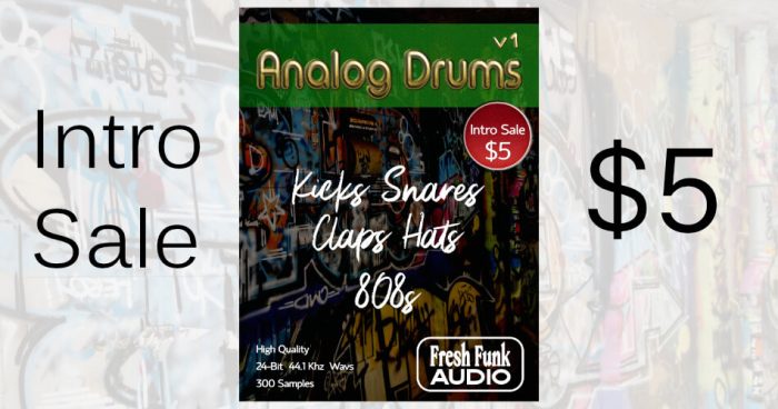 Fresh Funk Audio 在介绍中发布 Analog Drums v1 样本包-