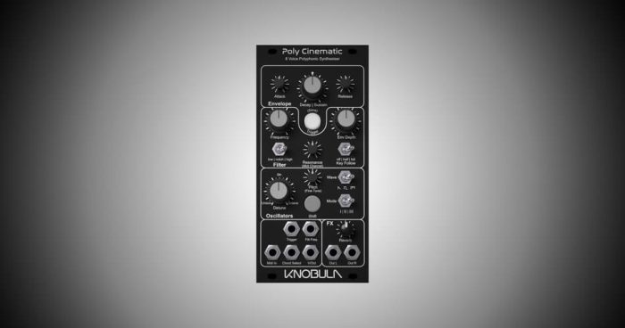 图片[1]-Knobula 发布 Poly Cinematic Eurorack 合成器的限量黑暗版-