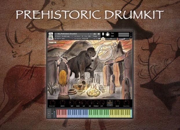 图片[1]-Loops de la Crème 为 Kontakt 发布 Prehistoric Drumkit 打击乐库-