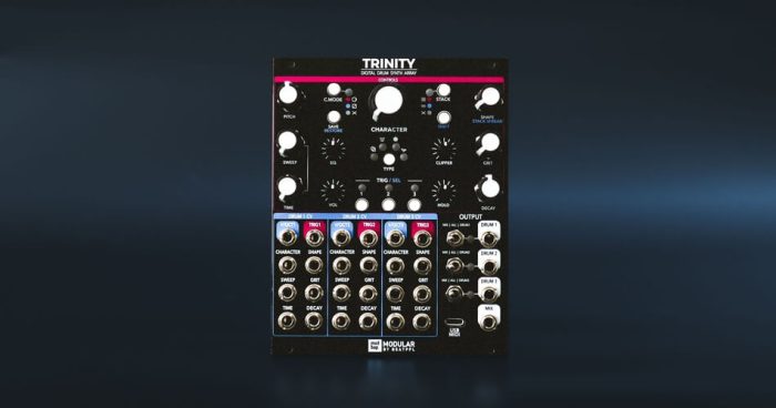 图片[1]-Modbap Modular 为 Eurorack 推出 Trinity 数字鼓合成器-
