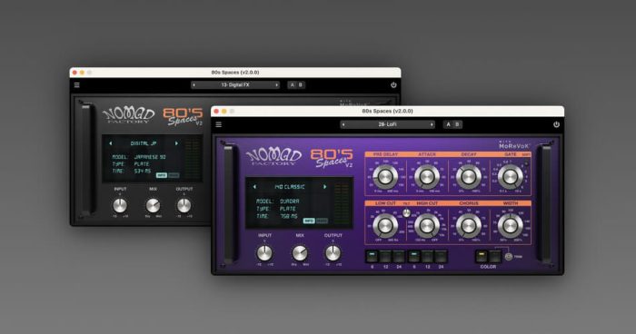 图片[1]-Plugivery 推出 Nomad Factory 的 80 年代 Spaces v2 混响-