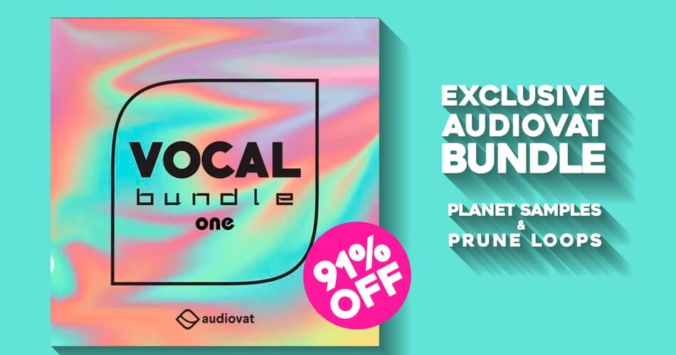 在 Vocal Bundle One 中节省 91%，包括 Audiovat 的 4 个样本包-