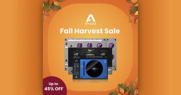 Fall Harvest 插件促销：Apogee 插件最多可节省 45%-