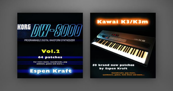 Patchbay 推出 Kawai K3/K3m 和 Korg Dw-8000 Vol 2 埃斯彭卡夫-