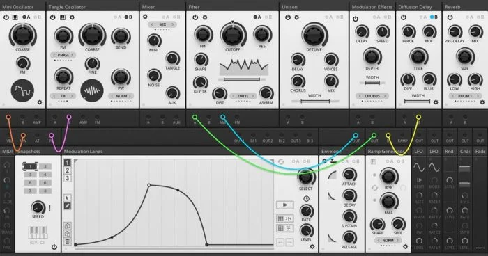 图片[1]-Tangle Synth：Reaktor 和 Reaktor Player 的半模块化合成器-