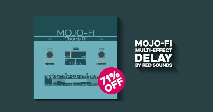 在 Red Sounds 的 Mojo-Fi 延迟效果插件上节省 71%-