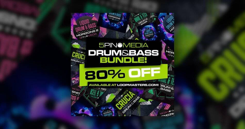 5Pin Media的Drum & Bass Bundle可节省80%-