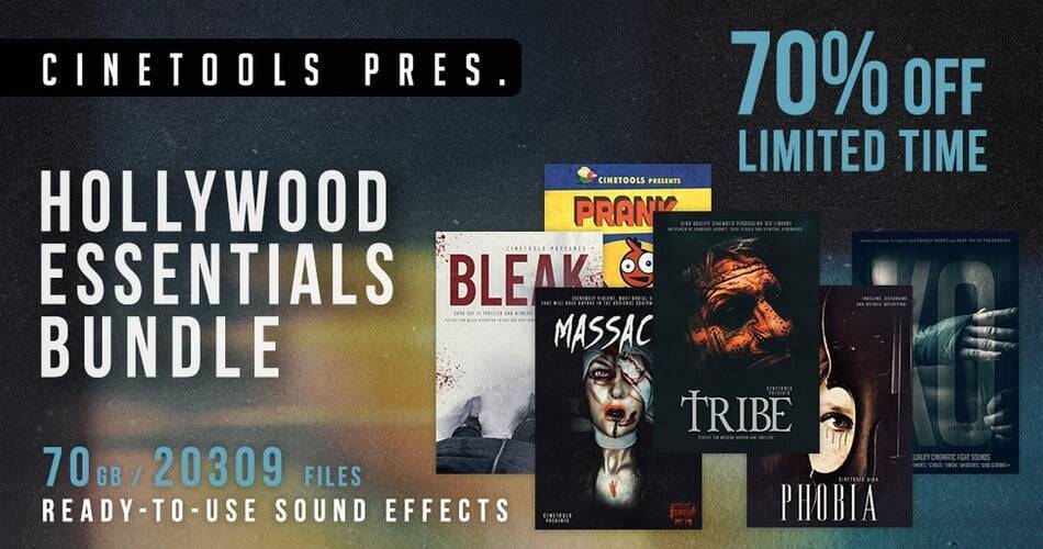 Hollywood Essentials Bundle：6个Cinetools声音fx库，可享受70%的折扣-