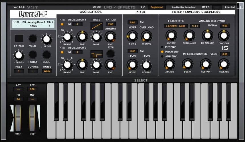 Infected Sounds发布了适用于Windows的Littl3-P免费合成器插件-
