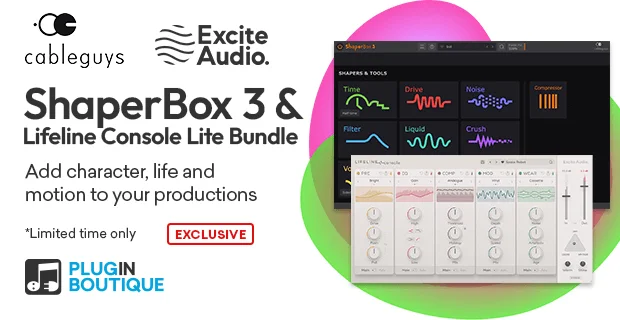 在ShaperBox 3 + Lifeline Console Lite Bundle上节省33%-