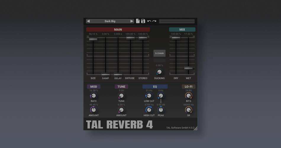 图片[1]-TAL软件发布TAL-Reverb-4自由算法混响插件-