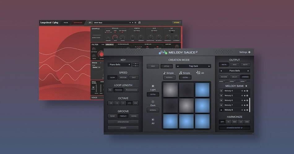 在Melody Sauce 2和Loopcloud Play Bundle上节省45%-