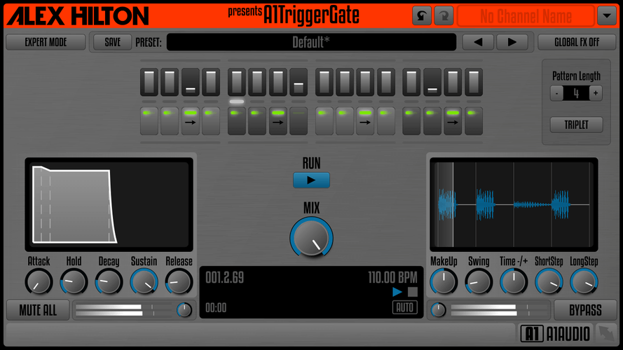 Alex Hilton更新了支持VST3的A1TriggerGate免费门插件-