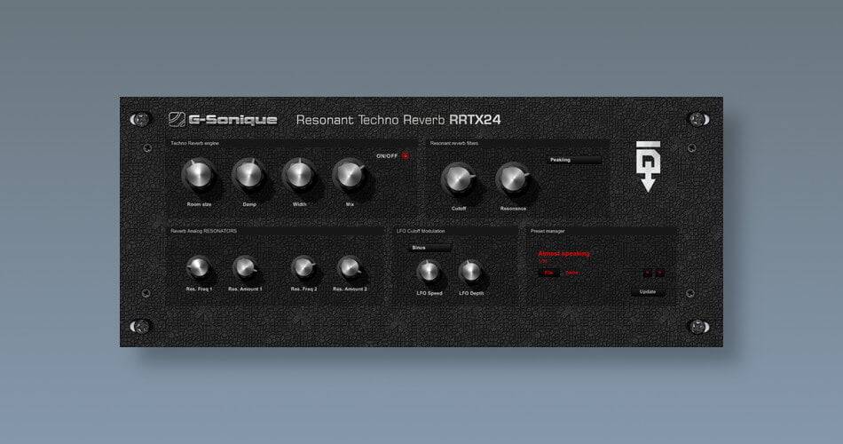 G-Sonique发布了Resonant Techno Reverb RRTX24效果插件-
