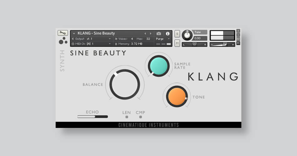 图片[1]-Cinematique Instruments发布Sine Beauty免费Klang乐器-