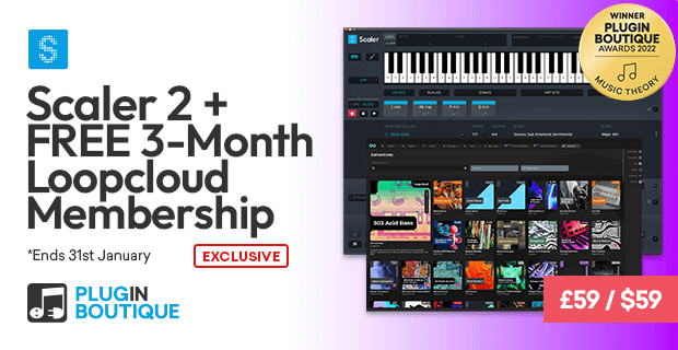 购买Scaler 2 MIDI插件可获得3个月的免费Loopcloud-